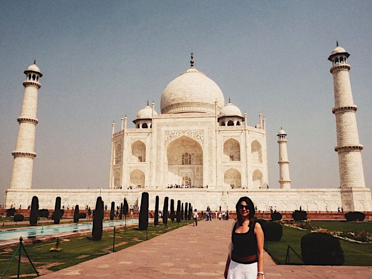 Noelia Espinosa en Taj Mahal en Agra India en 2016